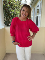 Brightfully Yours Top - Hot Pink