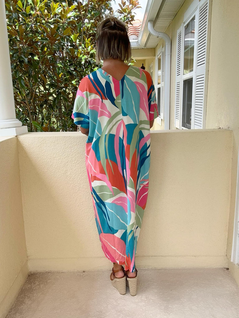 Splash Of Color Kaftan Dress