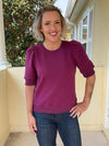 Casually Chic Sweatshirt Top - Plum