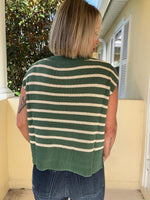 Around The Bend Boxy Sweater - Pine Green