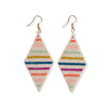 Ink + Alloy Rainbow Horizontal Lines Beaded Earrings